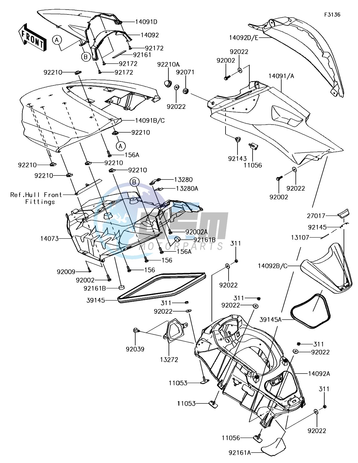 Hull Middle Fittings