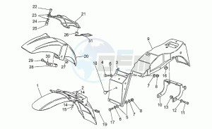 Le Mans 1000 drawing Front/rear mudguard