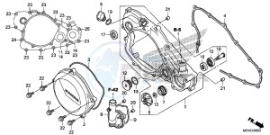 CRF450RG CRF450R Europe Direct - (ED) drawing RIGHT CRANKCASE COVER/WATER PUMP