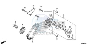 NSS300AD Forza E drawing OIL PUMP