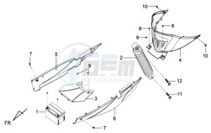 MIO 100 drawing REAR SUSPENSION - COWLING