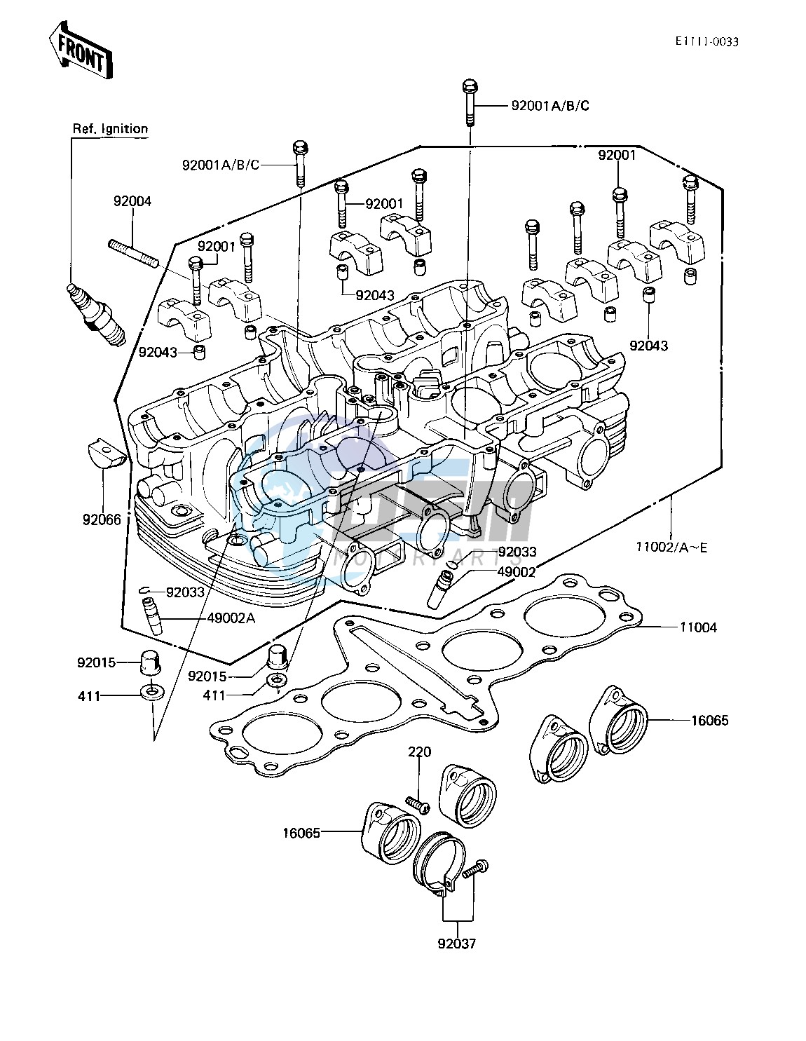 CYLINDER HEAD -- 81 -82 KZ750-E2_E3- -