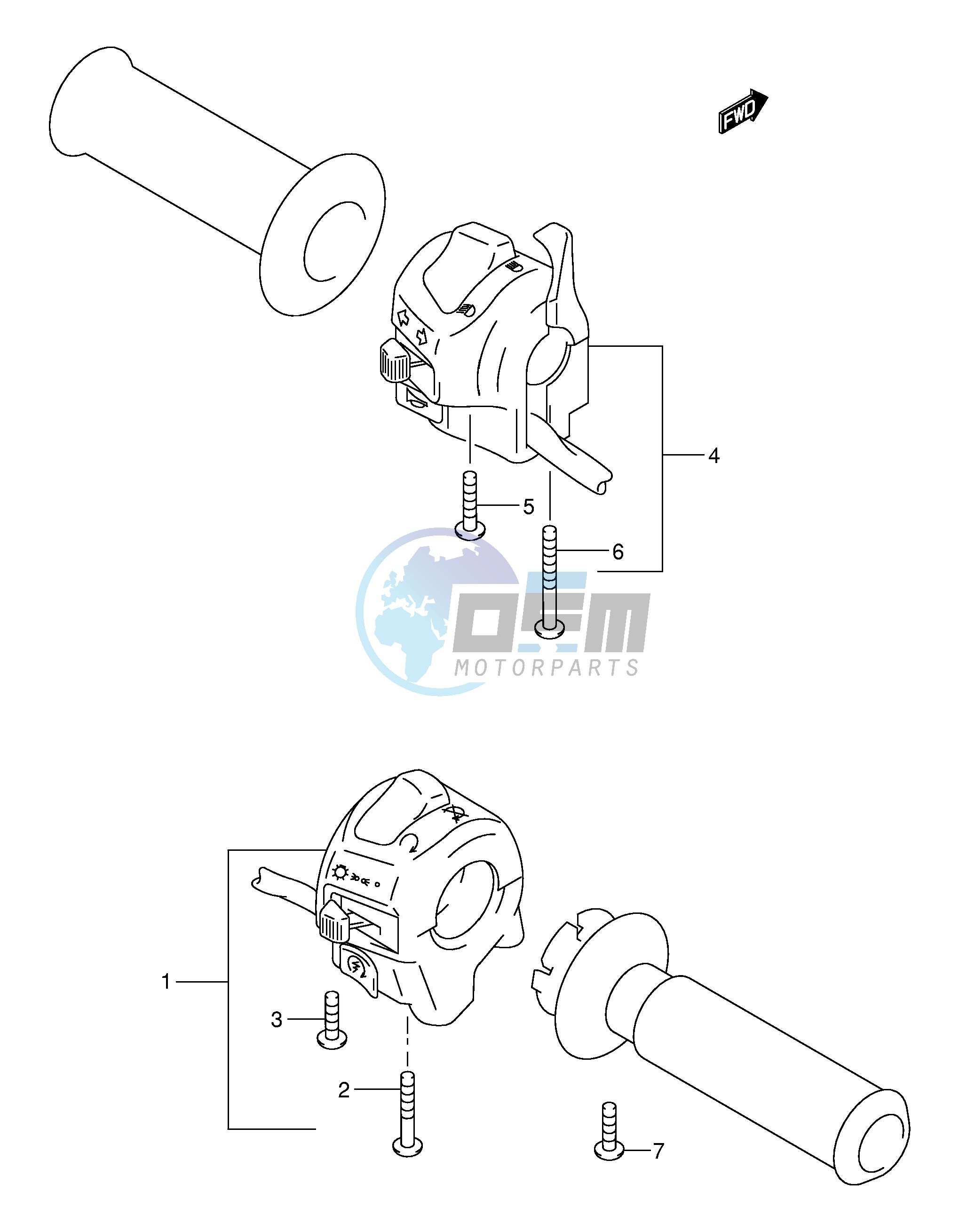 HANDLE SWITCH (MODEL X Y K1 K2)