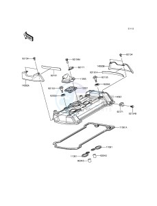 VULCAN_S EN650AFF XX (EU ME A(FRICA) drawing Cylinder Head Cover