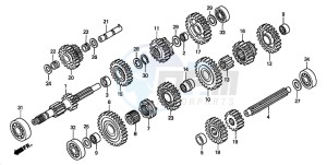 TRX450ES drawing TRANSMISSION (ES)