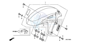 CB600FA3A F / ABS CMF ST drawing FRONT FENDER