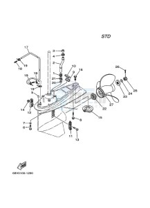 F115A drawing PROPELLER-HOUSING-AND-TRANSMISSION-2