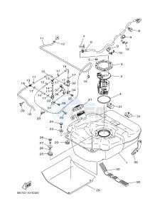 YXZ1000ETS YXZ10YESH YXZ1000R EPS SS SPECIAL EDITION (B57J) drawing FUEL TANK