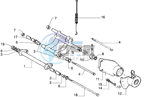 Swinging arm