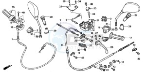 SH150S 125 drawing HANDLE LEVER/SWITCH/CABLE