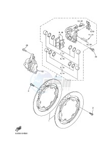 XJR1300C XJR 1300 (2PN1) drawing FRONT BRAKE CALIPER