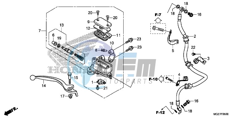 FRONT BRAKE MASTER CYLINDER (STD)