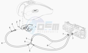 California 1100 EV PI Cat. Stone/Touring PI Cat drawing Fuel supply