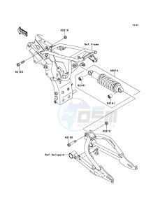 KLX110 KLX110CCF EU drawing Suspension/Shock Absorber