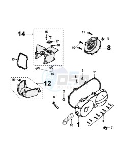 FIGHT 4 50 4T ICEBLADE drawing CRANKCASE COVER