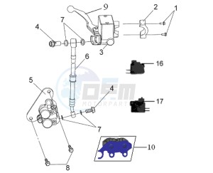 JET SPORT X R 50 drawing BRAKE CALIPER / BRAKE LEVER / BRAKE LINES