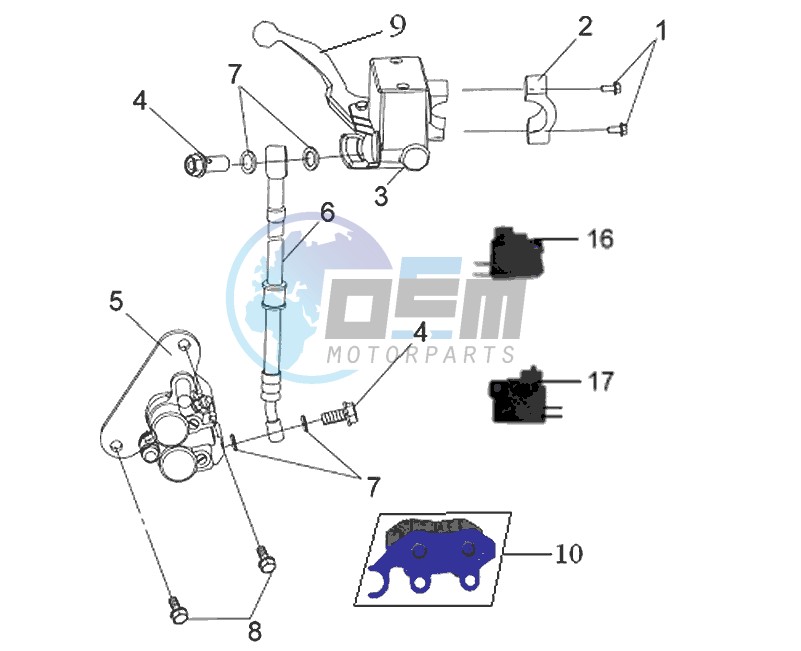 BRAKE CALIPER / BRAKE LEVER / BRAKE LINES