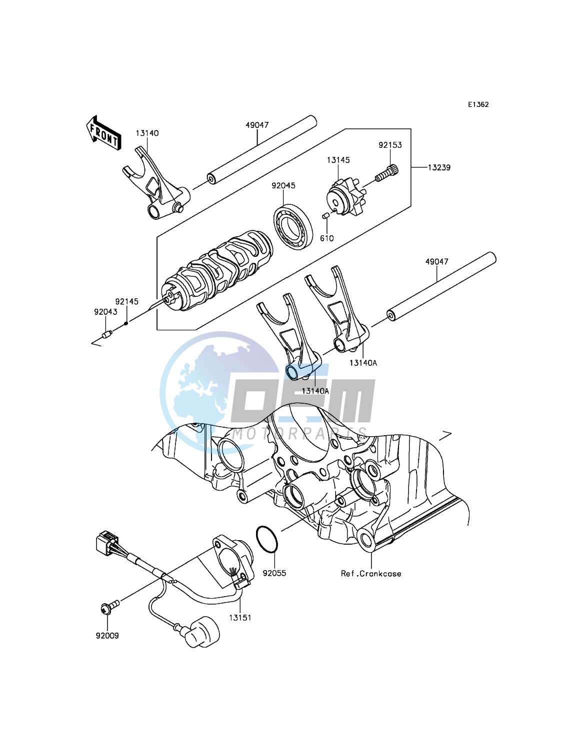 Gear Change Drum/Shift Fork(s)