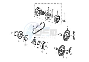 SPEEDFIGHT ARIA CATALYC - 50 cc drawing CLUTCH