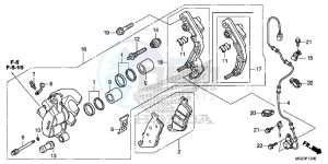 CBR500RAD CBR500R ABS UK - (E) drawing FRONT BRAKE CALIPER