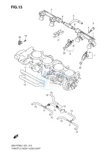 GSX-R750 drawing THROTTLE BODY HOSE - JOINT