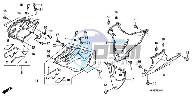 UNDER COWL (CBR125RW7/RW9/RWA)