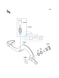 KX250F KX250YCF EU drawing Brake Pedal