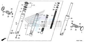 SH300AG TRX250T Europe Direct - (ED) drawing FRONT FORK