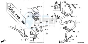 FJS400D9 ED / 2ED drawing FRONT BRAKE MASTER CYLINDER