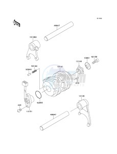 AN 110 D (D2-D3) drawing GEAR CHANGE DRUM_SHIFT FORK-- S- -