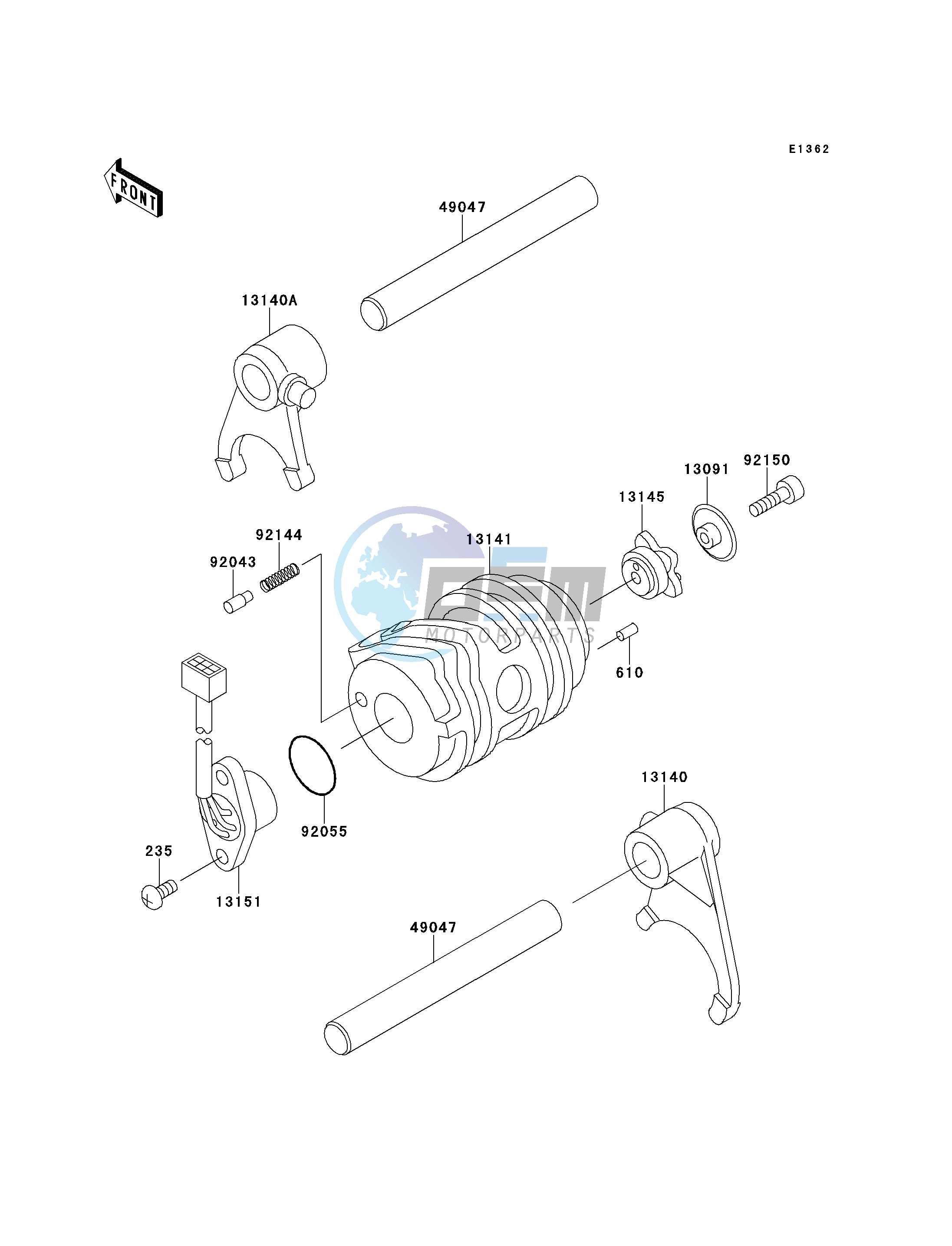 GEAR CHANGE DRUM_SHIFT FORK-- S- -