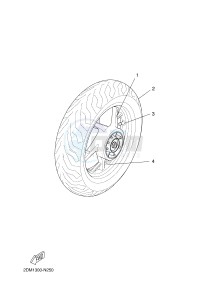 YPR125R XMAX 125 EVOLIS 125 (2DM8) drawing REAR WHEEL