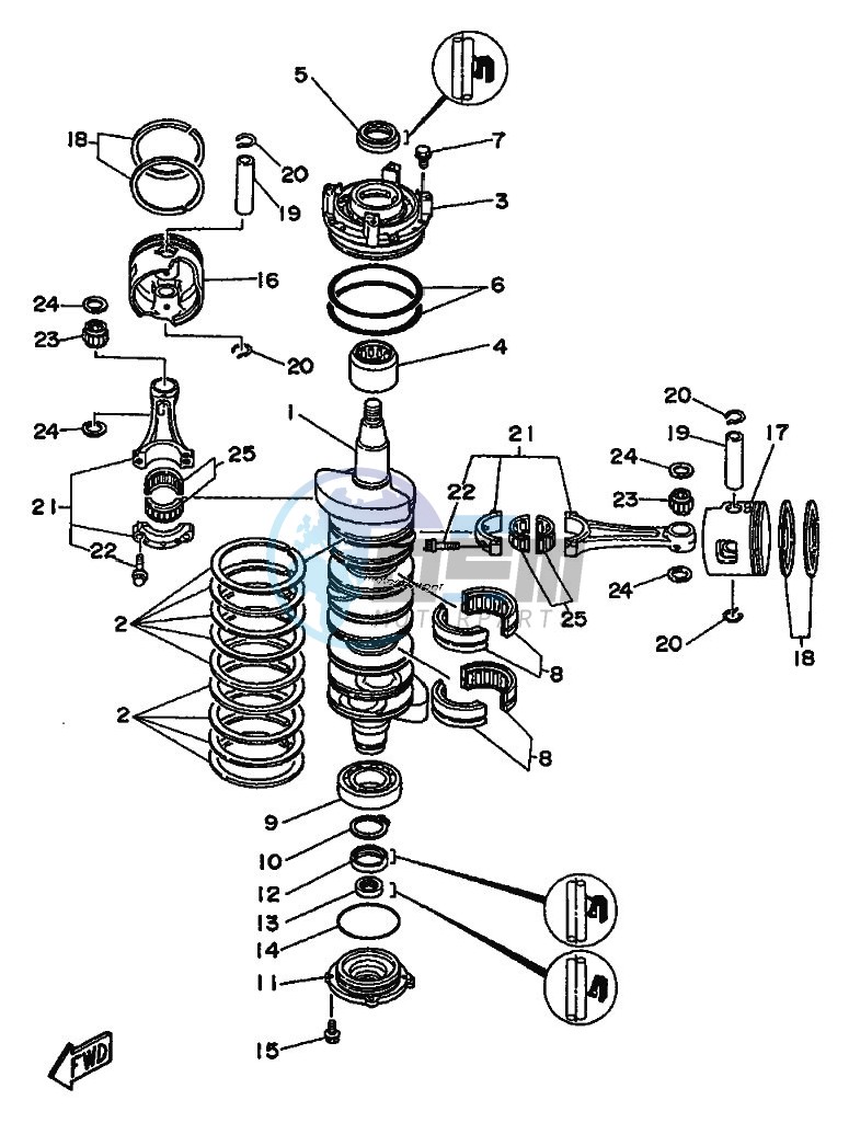 CRANKSHAFT--PISTON