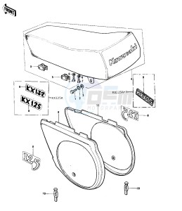 KX 125 (-A) drawing SEAT_SIDE COVERS -- 74-76 KX125_A_A3- -