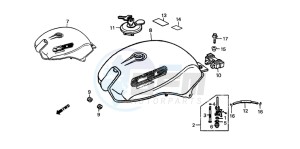 CG125 drawing FUEL TANK/FUEL COCK