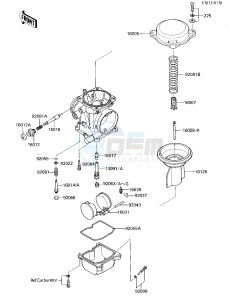 EX 250 E [NINJA 250R] (E1-E2) [NINJA 250R] drawing CARBURETOR PARTS