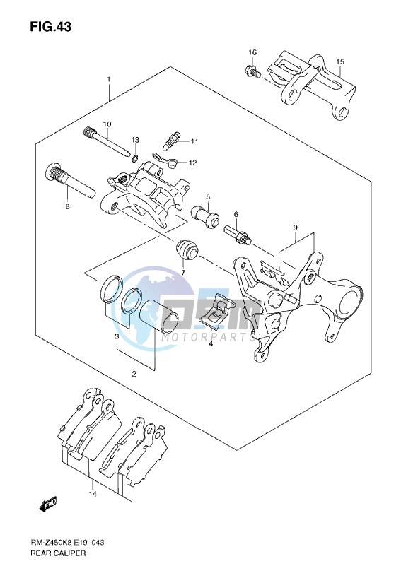 REAR CALIPER (K8-L0)