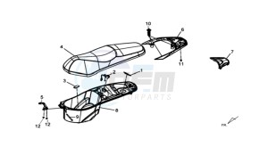 SYMPHONY ST 125 drawing BUDDY SEAT - HELMET BOX - CARRIER