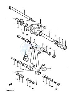 DR125S (E2) drawing CUSHION LEVER