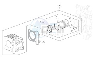 Scarabeo 100 4T e3 net drawing Cylinder - Piston