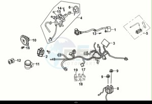 JET 14 125 LC ABS (E5) (XC12WZ-EU) (M1) drawing WIRE HARNESS