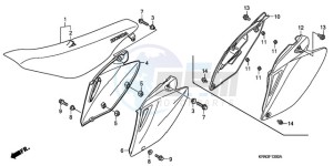 CRF250R9 Australia - (U) drawing SEAT/SIDE COVER