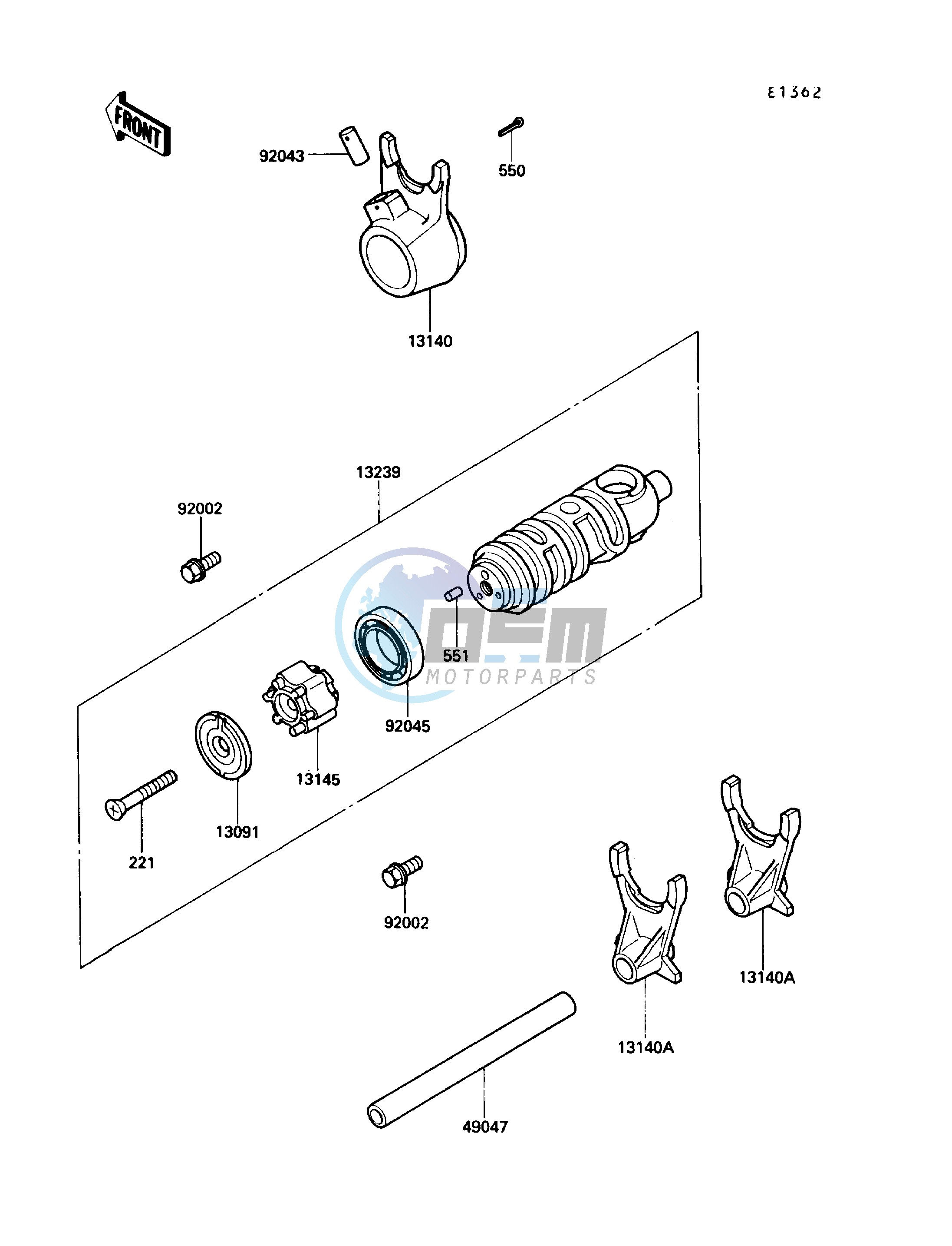 GEAR CHANGE DRUM_SHIFT FORK-- S- -