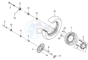 MIO 50 25KMH drawing FRONT WHEEL / BRAKE DISC