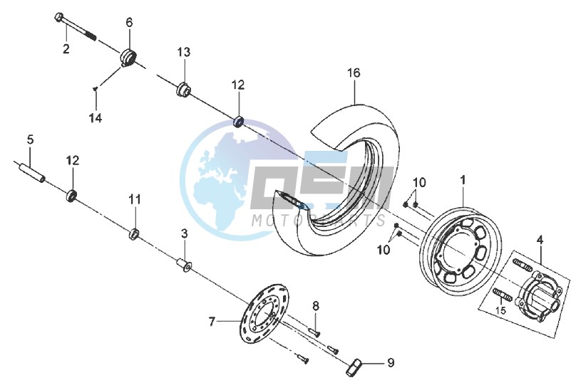 FRONT WHEEL / BRAKE DISC