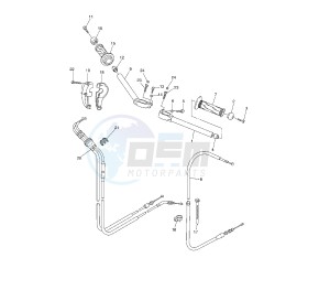 YZF R6 600 drawing STEERING HANDLE AND CABLE