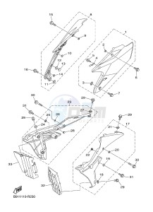 YZ450FX (B912 B913 B914 B914 B915) drawing SIDE COVER