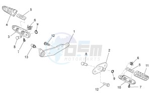 V7 II Special ABS 750 USA-CND drawing Front footrests