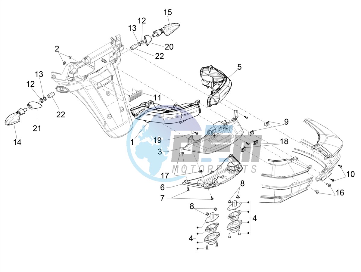 Rear headlamps - Turn signal lamps