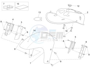 Sport City Street 125 4t 4v e3 drawing Front body - Front mudguard